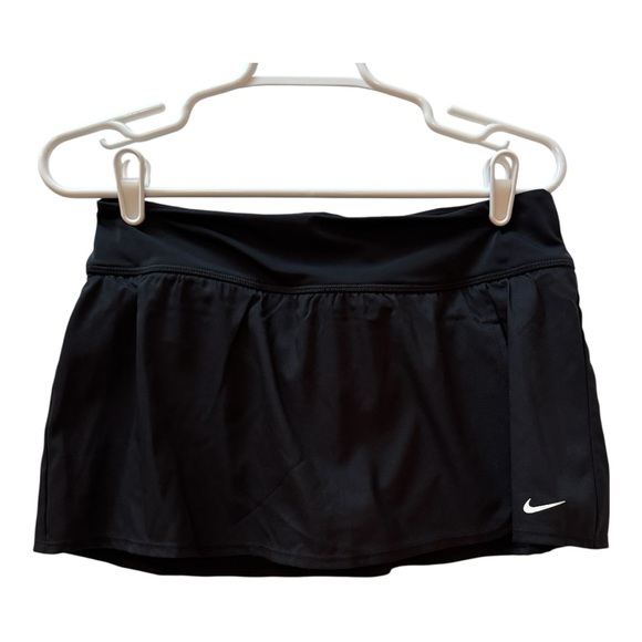 Nike‎ Black Faux Wrap Slit Front Swim  Bikini Bottom Size M - Picture 1 of 8